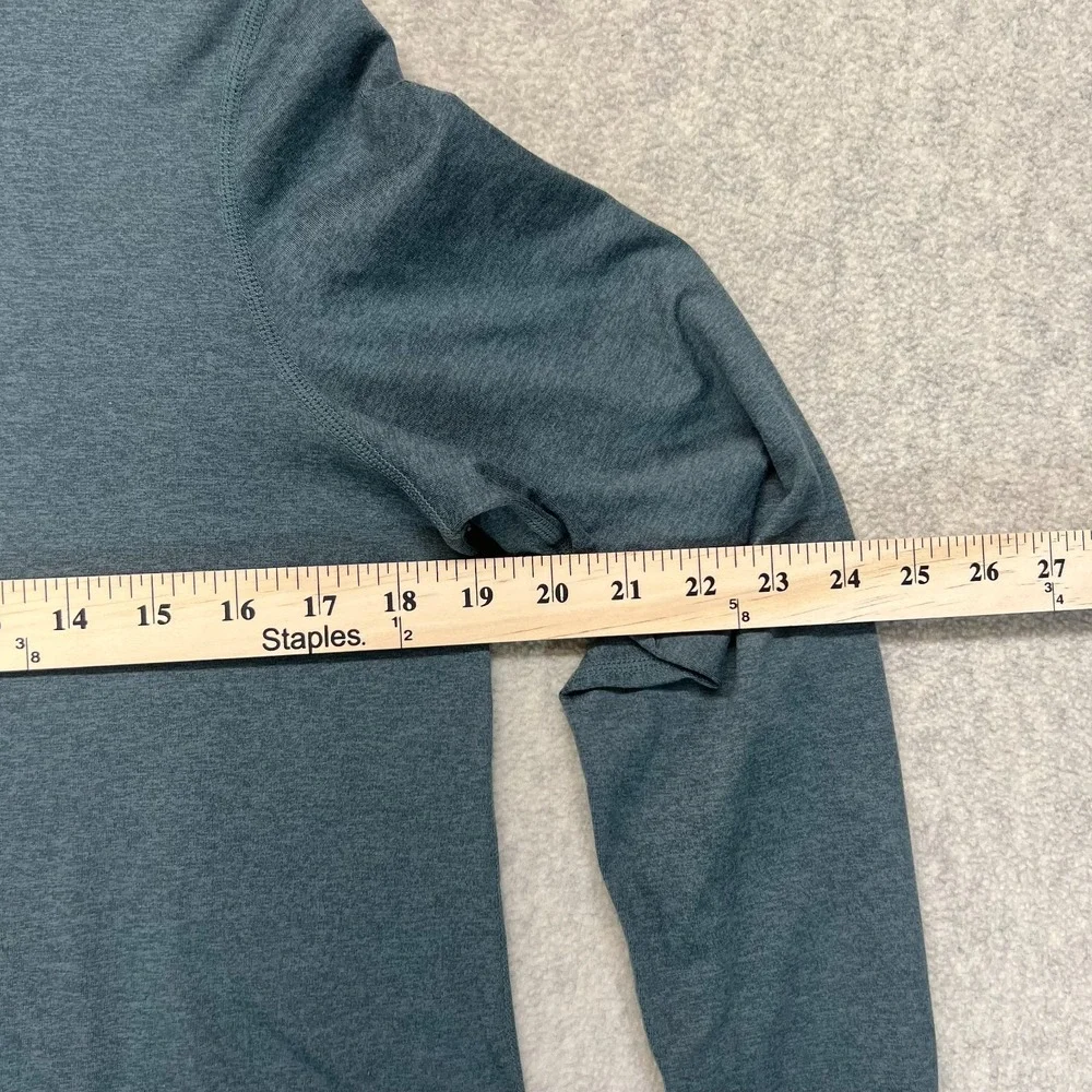 Vuori Mens Halo Essential Pullover Hoodie Teal Green Long Sleeve Performance M